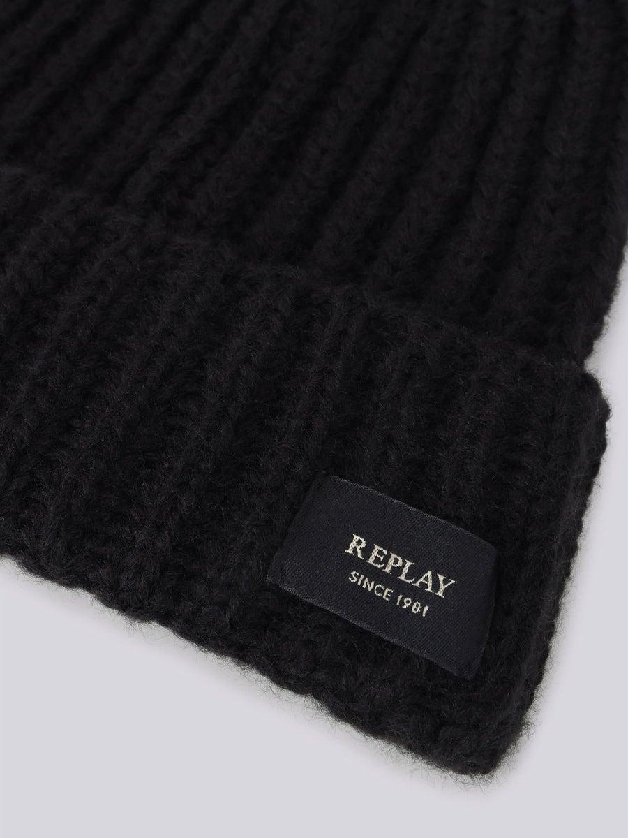BERRETTO + SCIARPA AX8022.000.A1003BBLACK REPLAY