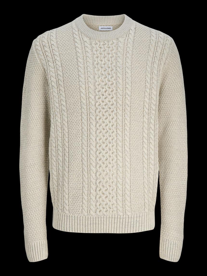 maglia paul 12279334WHITE MELANGE JACK & JONES