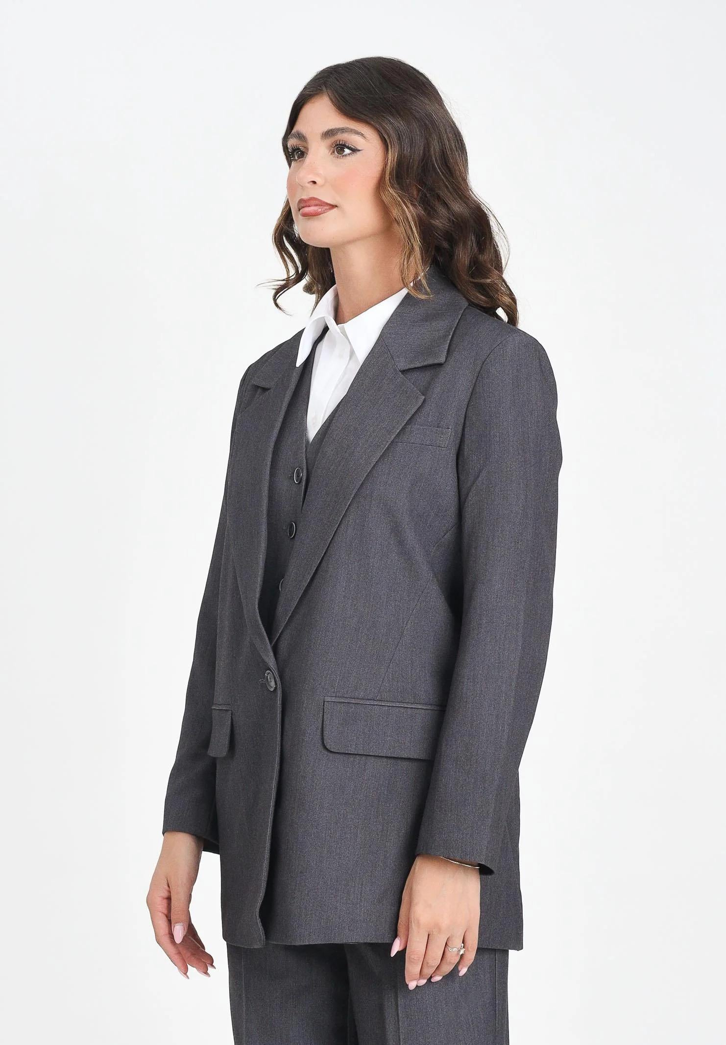 Giacca monopetto grigia 