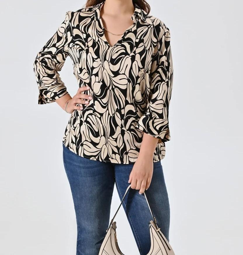 Blusa CFC0020108002Nero CURVY